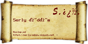 Serly Ádám névjegykártya