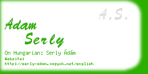adam serly business card